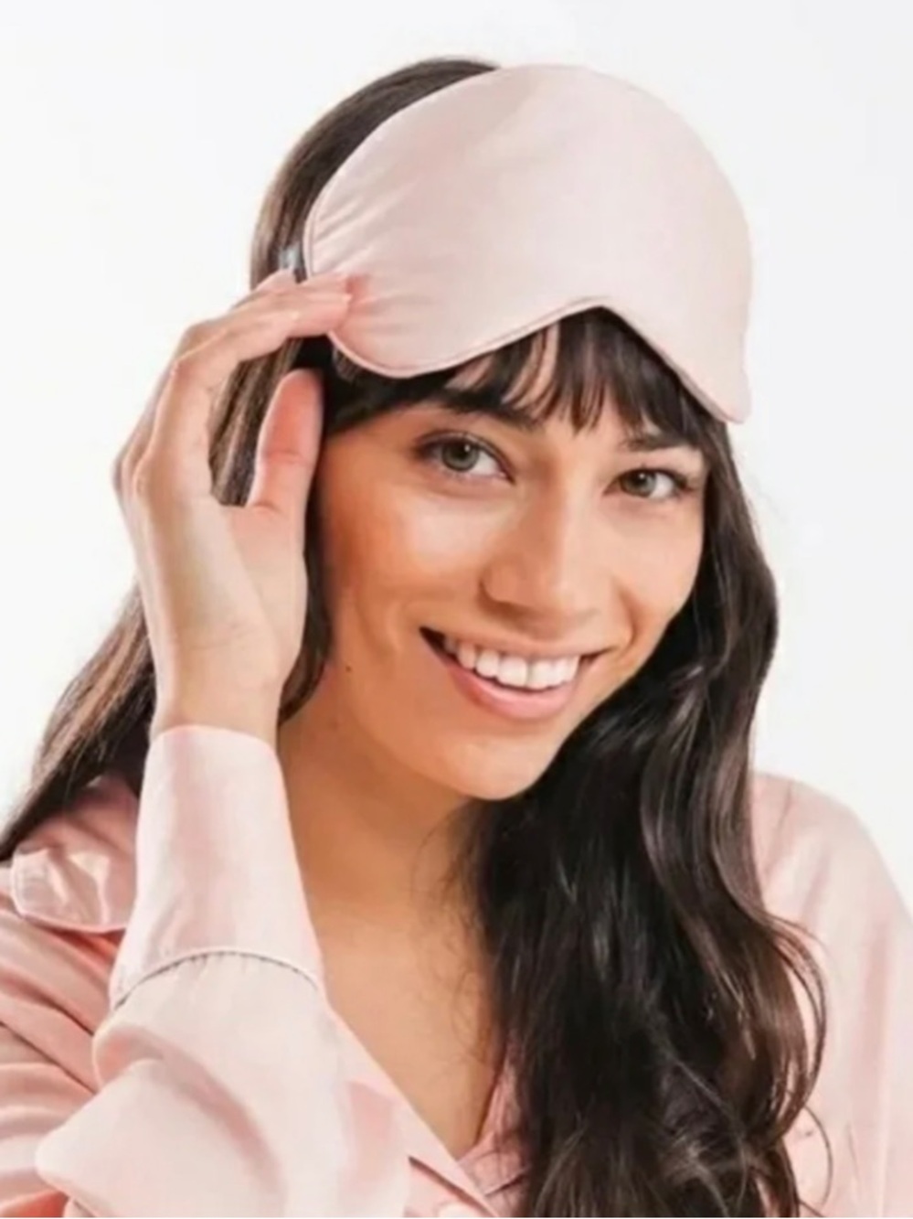 ettitude Bamboo Lyocell Eye Mask in Cloud Pink - 100% Organic Bamboo Lyocell
